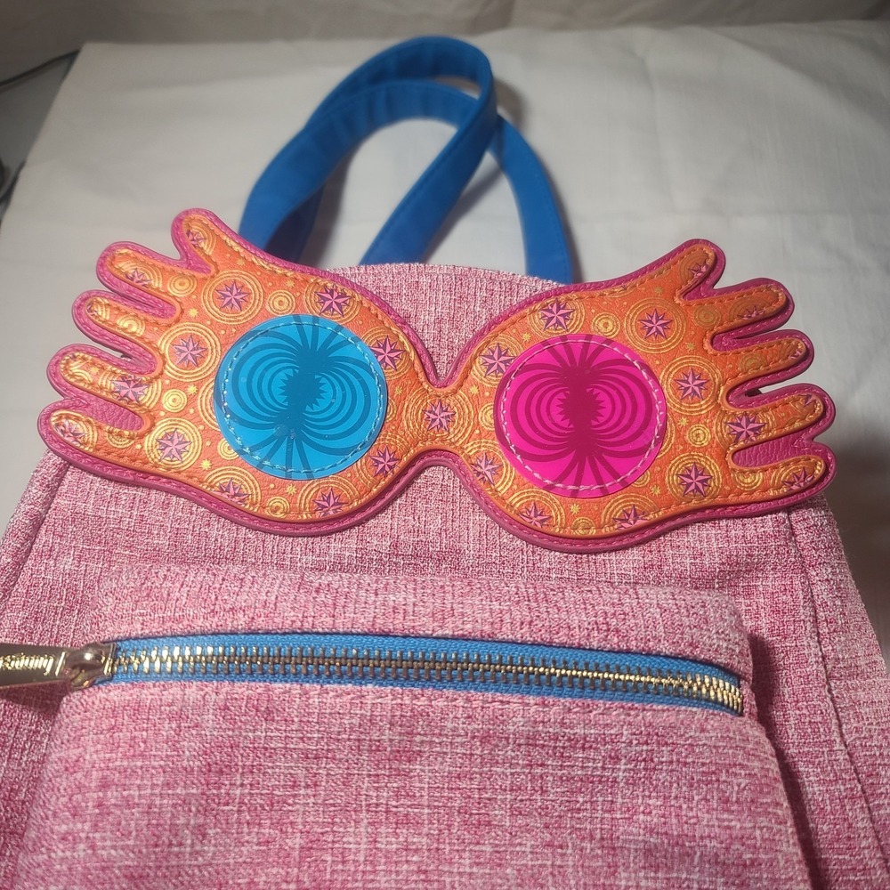 Loungefly Luna Lovegood Harry Potter Pink Tweed Mini Backpack Spectraspecs New - Picture 3 of 8